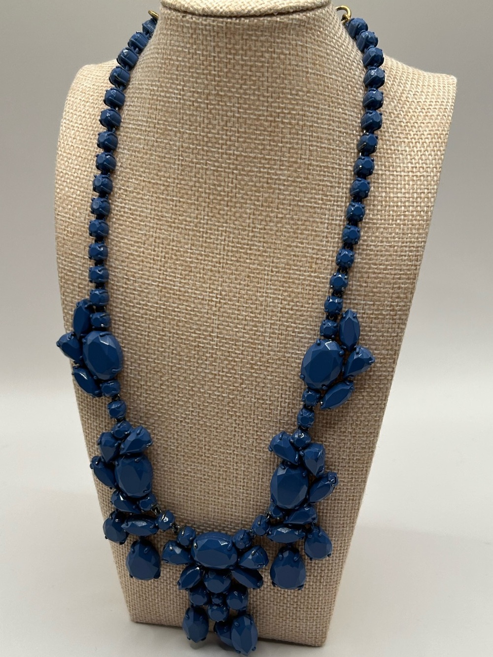 J. Crew Blue Faceted Statement Necklace